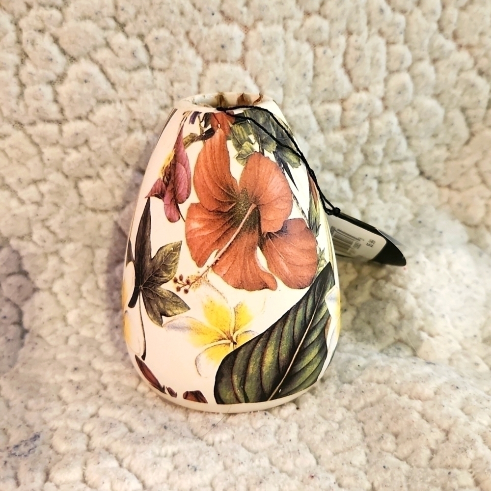 Live Trends tropical floral hand painted pottery vase
